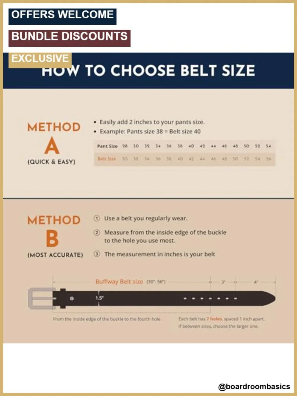 Men's Full Grain Leather Belt 1.5